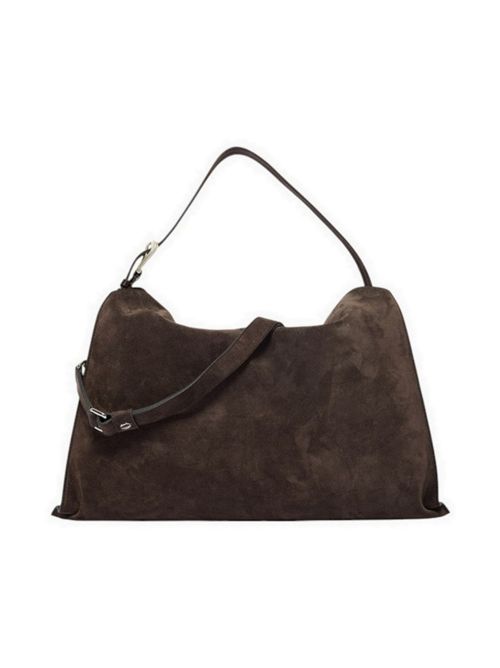 Borsa donna Trinity Peach Large in suede e cuoio marrone Orciani | B02232-PEACHTESTA DI MORO